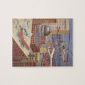 ヴィンテージ サイエンス フィクション シティ、ビクトリアン スチーム パンク ジグソーパズル (横)