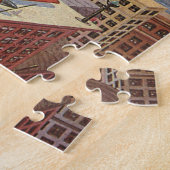 ヴィンテージ サイエンス フィクション シティ、ビクトリアン スチーム パンク ジグソーパズル (側面)