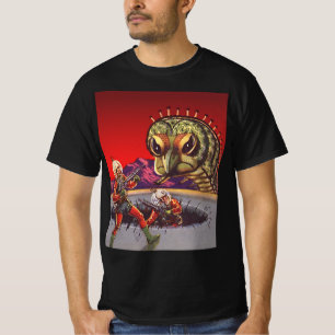 ヴィンテージ サイエンス フィクション ジャイアント センチピード 虫 戦争 Tシャツ