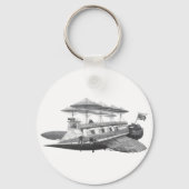 ヴィンテージ サイエンス フィクション スチームパンク飛行船 エクリプス キーホルダー (正面)