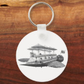 ヴィンテージ サイエンス フィクション スチームパンク飛行船 エクリプス キーホルダー (正面)
