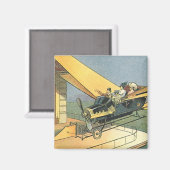 ヴィンテージ サイエンス フィクション スチームパンク コンバーチブル カー マグネット (正面/裏面)