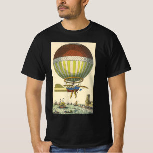 ヴィンテージ サイエンス・フィクション スチームパンク 熱気球 Tシャツ