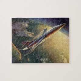 ヴィンテージ サイエンス フィクション スペースシップ 航空機 地球 ジグソーパズル