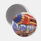 ヴィンテージ サイエンス フィクション、ノアの箱舟の野生動物 マグネット (正面/裏面)