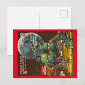 ヴィンテージ サイエンス フィクション ハッピー バースデー メッセージ ポストカード (正面/裏面)