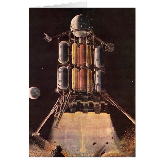 ヴィンテージ サイエンス フィクション ロケットの惑星離陸 (正面)