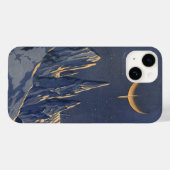 ヴィンテージ サイエンス フィクション、 三日月 雪の惑星 Case-Mate iPhoneケース (裏面 (横))