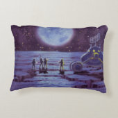 ヴィンテージ サイエンス フィクション 地球 ローバー エイリアン on 月 アクセントクッション (裏面)
