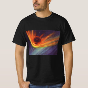 ヴィンテージ サイエンス フィクション、宇宙で輝くロケット Tシャツ