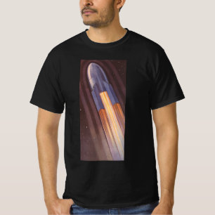 ヴィンテージ サイエンス フィクション 宇宙船 ロケット Tシャツ