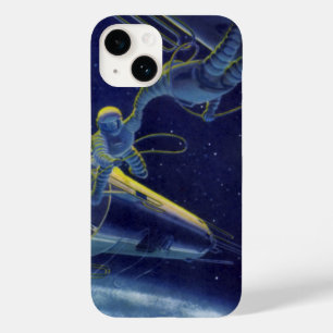ヴィンテージ サイエンス フィクション 宇宙飛行士が宇宙空間に Case-Mate iPhone 14ケース