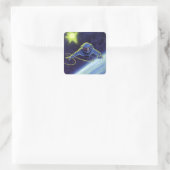 ヴィンテージ サイエンス フィクション 宇宙飛行士が宇宙遊泳 スクエアシール (バッグ)