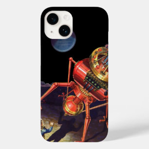 ヴィンテージ サイエンス フィクション 宇宙飛行士とエイリアン ロボット Case-Mate iPhone 14ケース