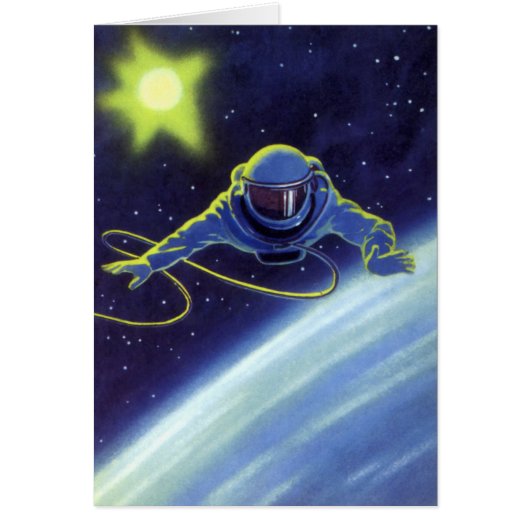 ヴィンテージ サイエンス フィクション 宇宙飛行士の宇宙遊泳 (正面)