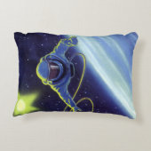 ヴィンテージ サイエンス フィクション 宇宙飛行士の宇宙遊泳 アクセントクッション (裏面)