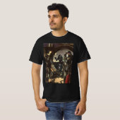 ヴィンテージ サイエンス フィクション 宇宙飛行士の宇宙遊泳 Tシャツ (正面フル)