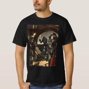 ヴィンテージ サイエンス フィクション 宇宙飛行士の宇宙遊泳 Tシャツ