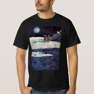 ヴィンテージ サイエンス フィクション 宇宙飛行士 エイリアン 月 Tシャツ