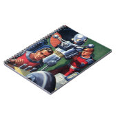 ヴィンテージ サイエンス フィクション 宇宙飛行士 ロボットを修理する ノートブック (左側)