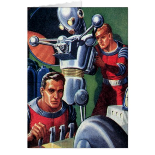 ヴィンテージ サイエンス フィクション 宇宙飛行士 ロボット修理 (正面)