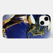 ヴィンテージ サイエンス フィクション 宇宙飛行士 地球を周回 Case-Mate iPhoneケース (裏面 (横))