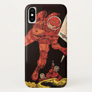 ヴィンテージ サイエンス フィクション 宇宙飛行士 月面着陸 iPhone X ケース