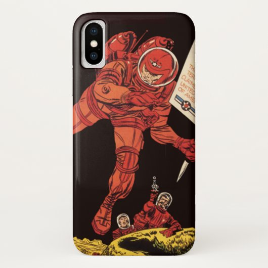 ヴィンテージ サイエンス フィクション 宇宙飛行士 月面着陸 Case-Mate iPhoneケース (裏面)
