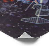 ヴィンテージ サイエンス フィクション、月ロケット打ち上げ ポスター (角)