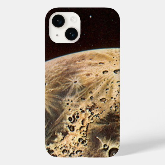 ヴィンテージ サイエンス フィクション、月上のロケット 船 Case-Mate iPhoneケース (裏面)