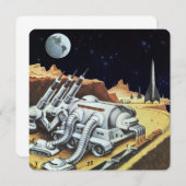 ヴィンテージ サイエンス フィクション、月面の宇宙ステーション (正面/裏面)