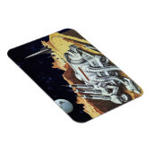 ヴィンテージ サイエンス フィクション、月面の宇宙ステーション マグネット (右側)