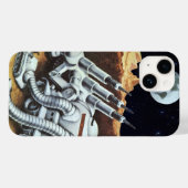 ヴィンテージ サイエンス フィクション、月面の宇宙ステーション Case-Mate iPhoneケース (裏面 (横))
