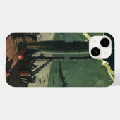 ヴィンテージ サイエンス フィクション、異星でのロケット Case-Mate iPhoneケース (裏面 (横))