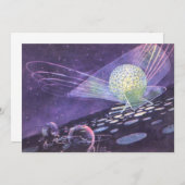 ヴィンテージ サイエンス フィクション、異星人と発光するオーブ (正面/裏面)