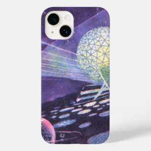 ヴィンテージ サイエンス フィクション、異星人と発光するオーブ Case-Mate iPhone 14ケース