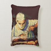 ヴィンテージ サイエンス フィクション、研究所の狂った科学者 アクセントクッション (裏面(縦))