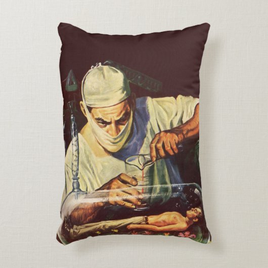 ヴィンテージ サイエンス フィクション、研究所の狂った科学者 アクセントクッション (正面(垂直))