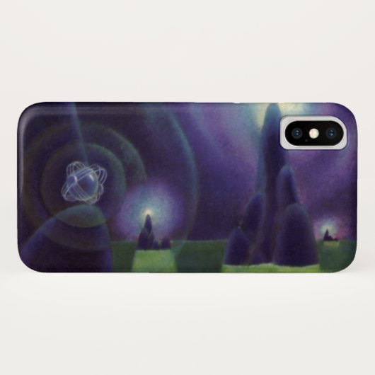 ヴィンテージ サイエンス フィクション、SF 宇宙惑星 Case-Mate iPhoneケース (裏面(横))