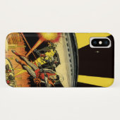 ヴィンテージ サイエンス フィクション UFOからのSci-Fiエイリアン Case-Mate iPhoneケース (裏面(横))
