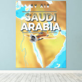ヴィンテージ サウジアラビア旅行ポスター キャンバスプリント (インサイチュ (ウッドフロア))