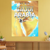 ヴィンテージ サウジアラビア旅行ポスター キャンバスプリント (インサイチュ (リビング))