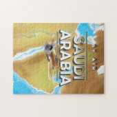 ヴィンテージ サウジアラビア 旅行ポスター ジグソーパズル (横)