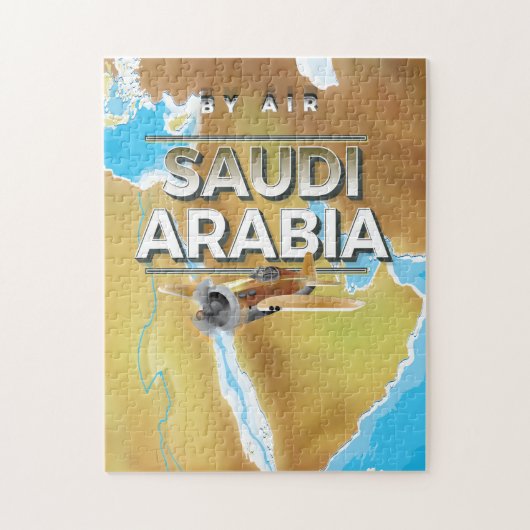 ヴィンテージ サウジアラビア 旅行ポスター ジグソーパズル (縦)