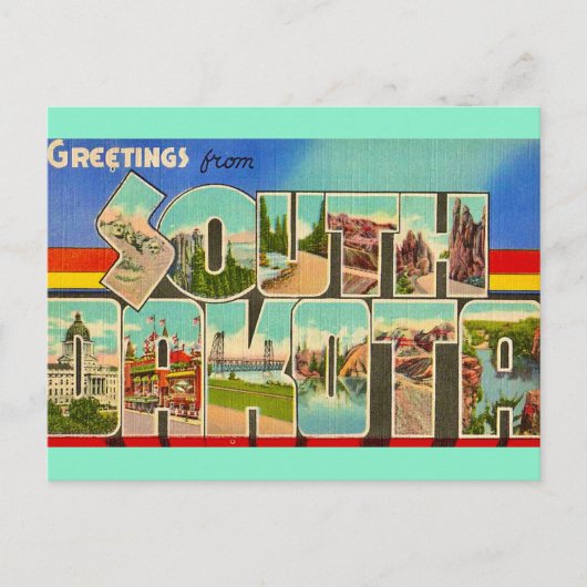 ヴィンテージ サウスダコタ州 ポストカード (正面)