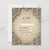 ヴィンテージ サザンチャーム バルコニー ラック ウェディング RSVP 招待状 (正面)