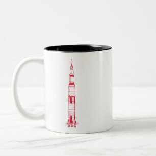ヴィンテージ サターン ロケット 宇宙探査 ツートーンマグカップ