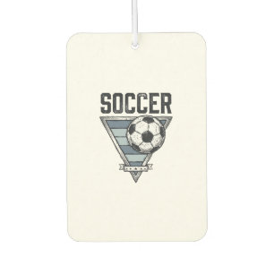 ヴィンテージ サッカーボール トライアングル バッジ Tシャツ デザイン (2 カーエアーフレッシュナー