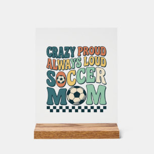 ヴィンテージ サッカー ママ プラウド ラウド Tシャツ デザイン_1 アクリルサイン