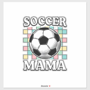 ヴィンテージ サッカー ママ 彫刻 Tシャツ デザイン 1 シール